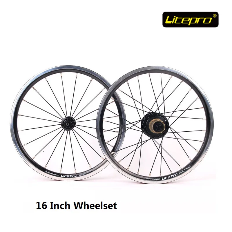 Folding Bike Wheel set Litepro Kpro V Brake 20/28 Hole 16inch 4 Bearing
