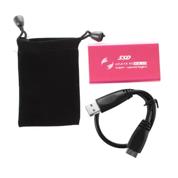

MAHA USB 3.0 HDD enclosure mSATA External Enclosure Adapter SSD Case Shell New, Pink