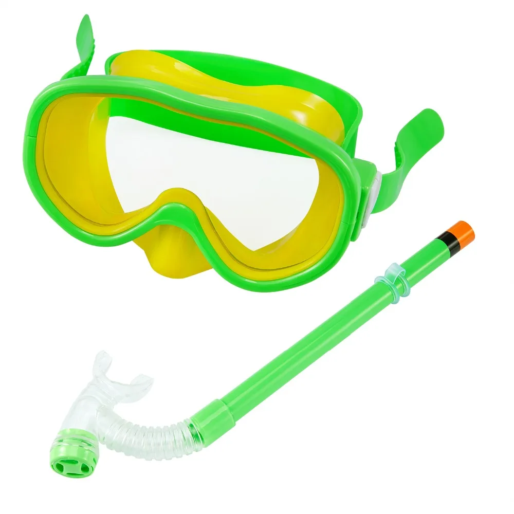 

Children Snorkel Set Swimming Goggles Semi-dry Snorkel Equipment with Breathing Tube with Advanced Snorkeling Gear 5 to 8 Years