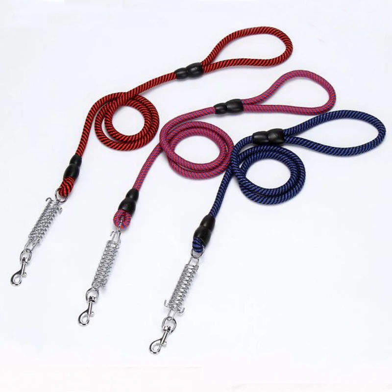 2017 High Quality Polyester Dog Spring Shock Absorption Leash Traction