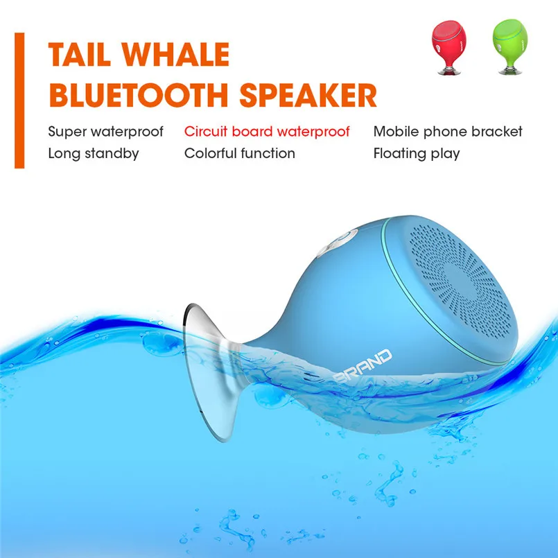 

Floating Play Bluetooth Speakers Colorful Function 6-level Full Whale Wine Glass Waterproof V2.1 Bluetooth Speaker 40AP01