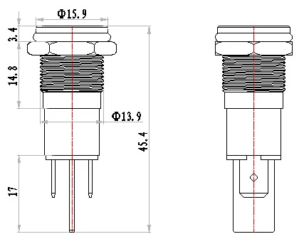 FILN FL1M-14FJ-C 14 мм Металл Мини светодиодный красный желтый белый синий зеленый 6 в 24 в 110 В 220 в 12 В светодиодный индикатор с контактами