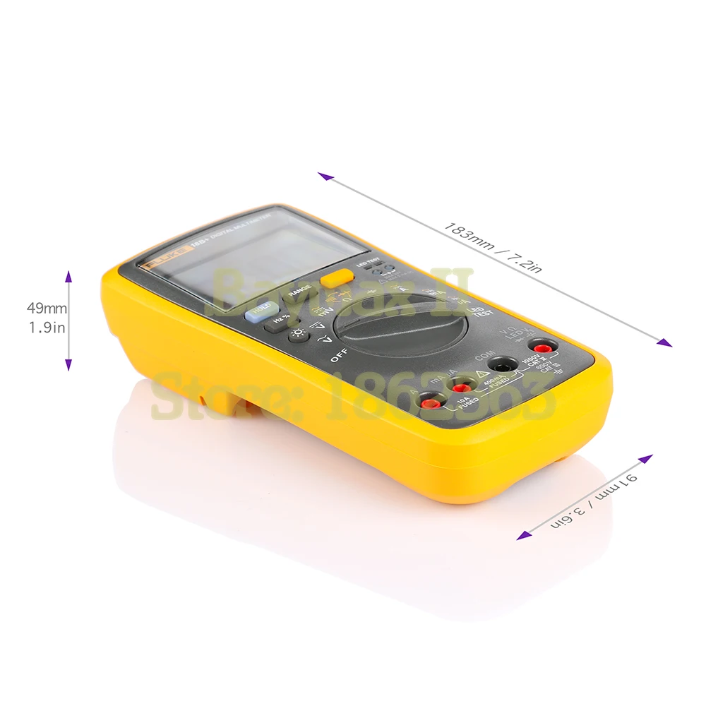 FLUKE 18B+ AC/DC напряжение, ток, емкость, Ом Авто/ручной Диапазон Цифровой мультиметр с светодиодный тест