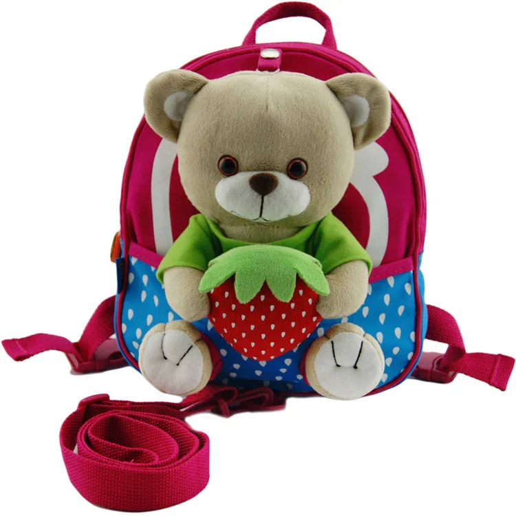 Boys Girls Cartoon Bear Shape Backpack Children Kids Walker Rucksack School Bags 