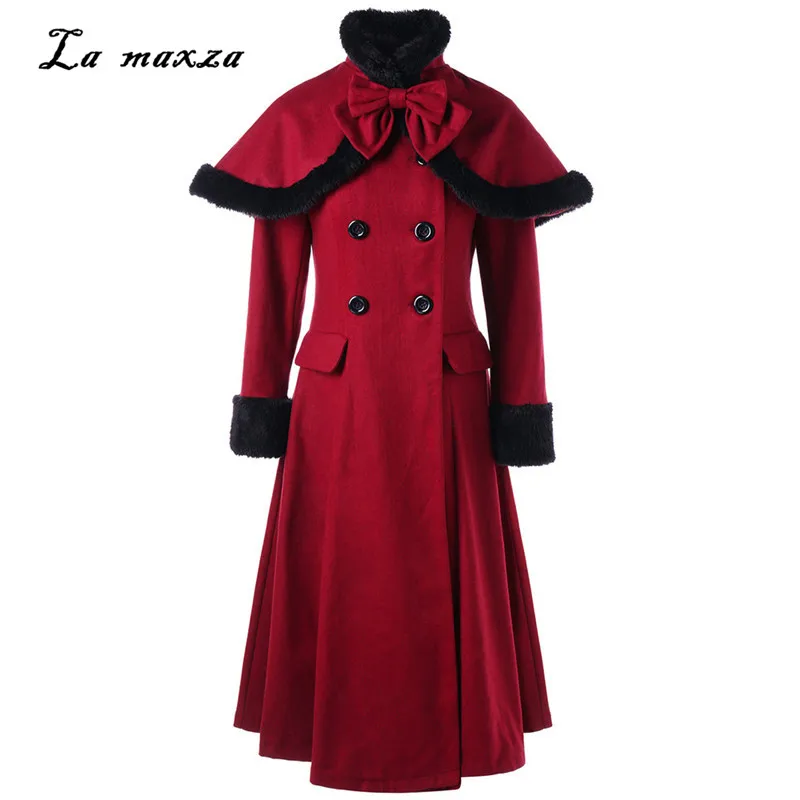 

2018 Winter Women Korean Style Coat Casual Fashion Elegant Ladies Long Coat Plus Size Cape Coat