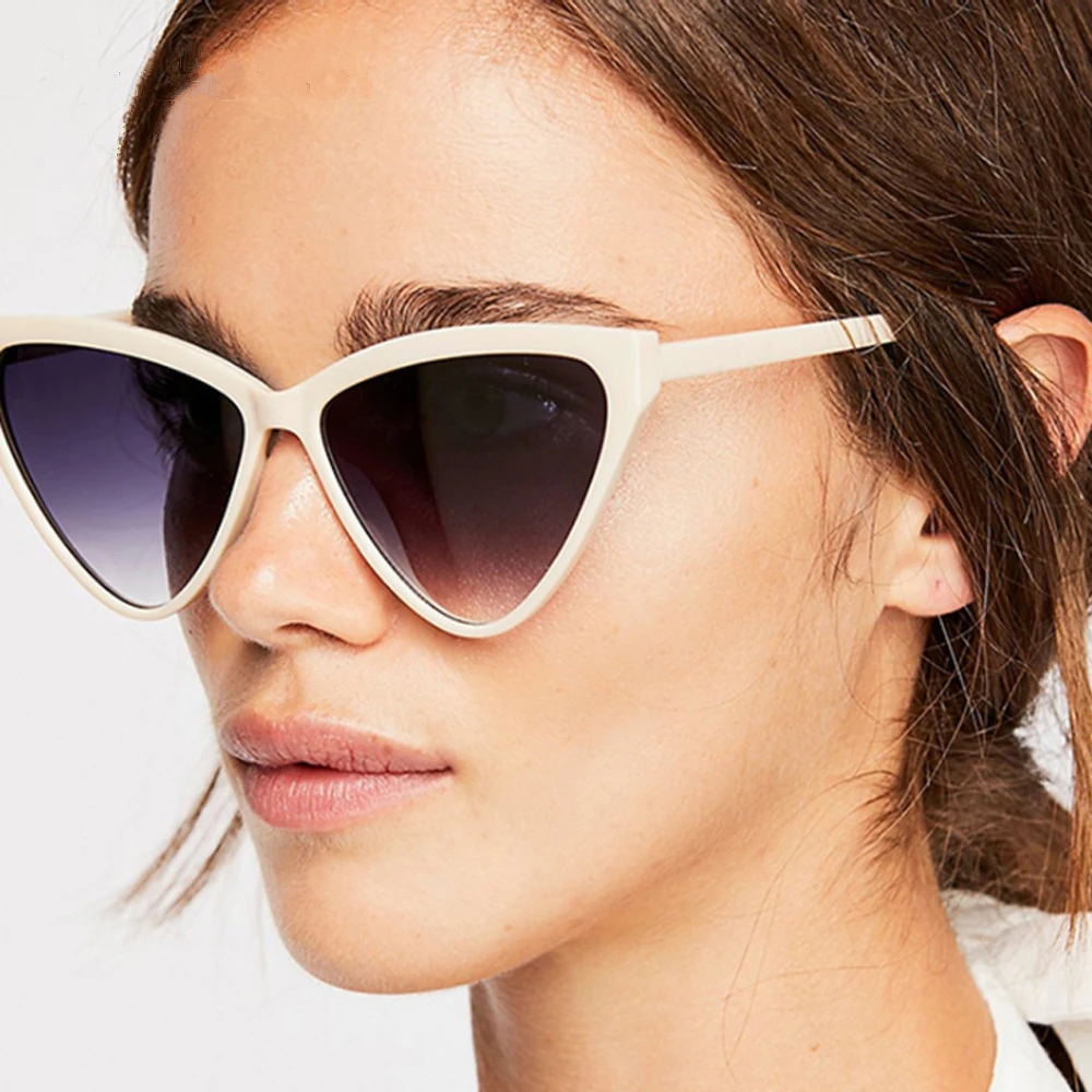 2019 Fashion Sunglasses Women Vintage Cat Eye Eyewear Retro Women's Glasses UV Protection Sun Glasses Ladies Cateye Eyeglass