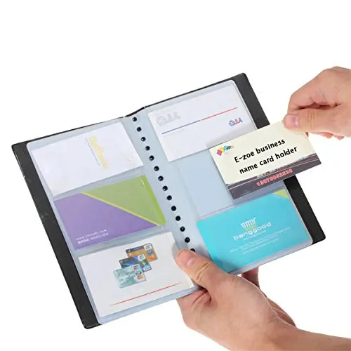 PU Leather Business Card Book Holder Journal Business Card Organizer Name Book Holder Hold 240 Cards