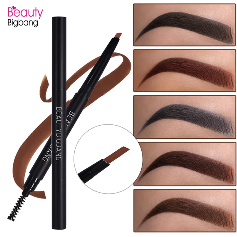 

BeautyBigBang 5 Colors Double Ended Eyebrow Pencil Waterproof Long Lasting Natural Rotatable Triangle Eye Brow Tatoo Pen Makeup