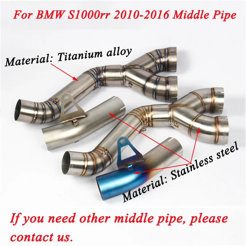 60,5 мм мотоциклов Средний Соединительная глушитель труб Системы без шнуровки для BMW S1000rr 2010 2011 2012 2013