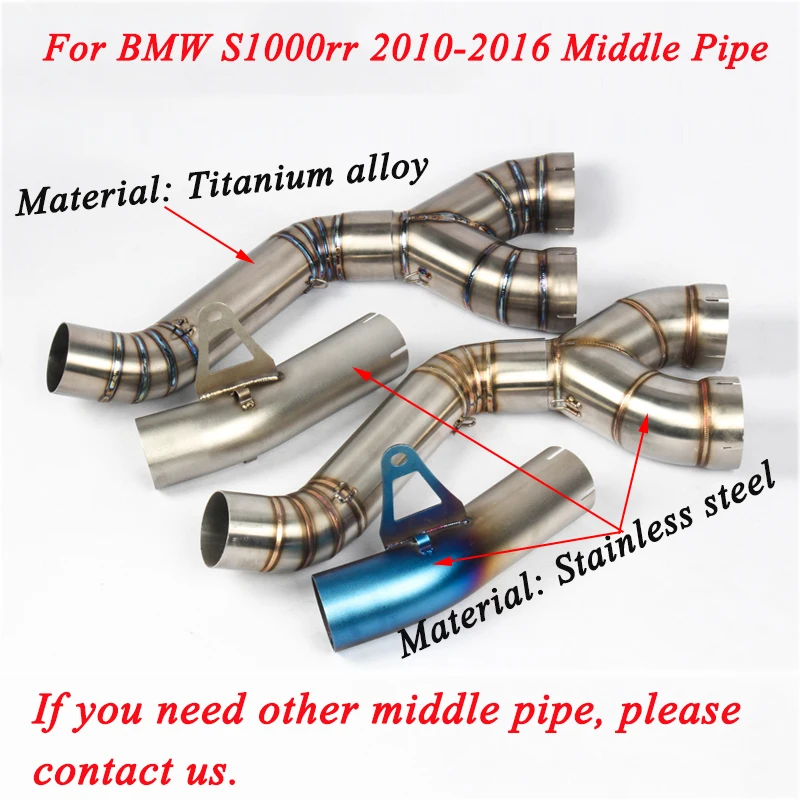 

60.5mm Motorcycle Middle Connecting Pipe Silencer System Silp on for BMW S1000rr 2010 2011 2012 2013 2014 2015 2016