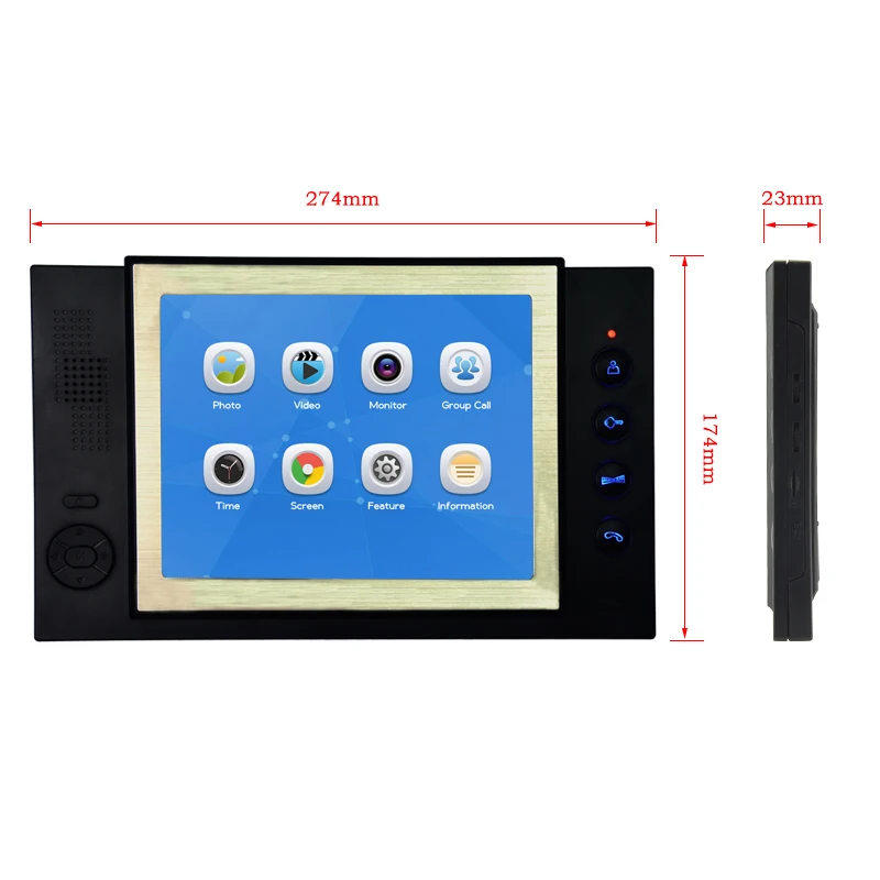 

JEX 8 inch video intercom door phone system Only Monitor indoor Unit + Power Adapter FREE SHIPPING 801B