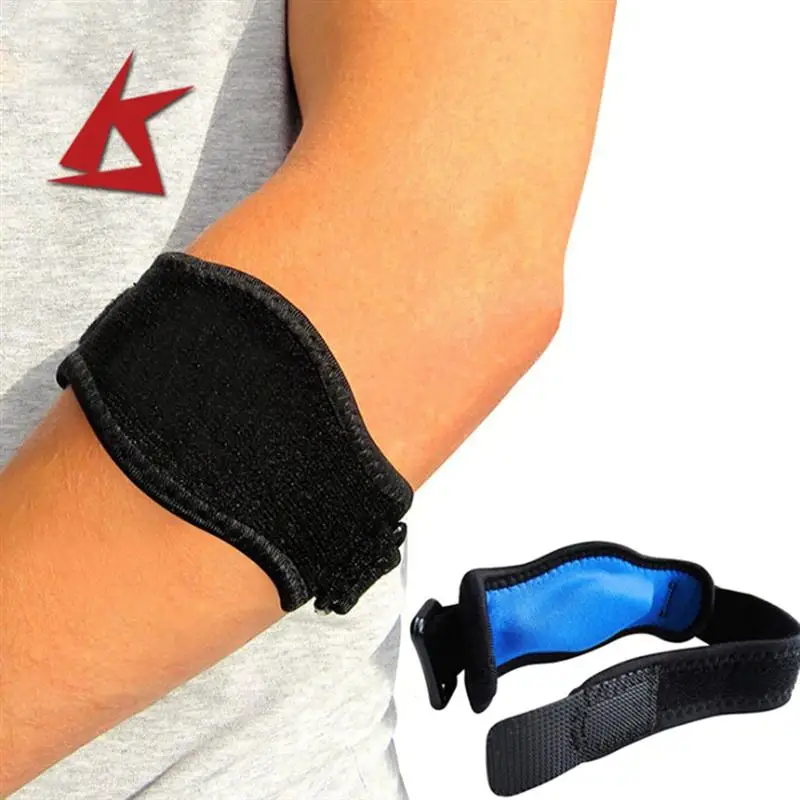 Теннис Баскетбол налокотник бандаж спортивный ремешок с компрессионной восстанавливающей подушечкой для снятия боли (синий)