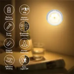 Светодиодный датчик обнаружения, инфракрасный датчик движения лампа датчик движения ночник работающий от батареи магнит или лента для