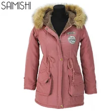 Autumn Parkas Winter Jacket Women Coats Female Outerwear Casual Long Down Cotton Wadded Lady Woman Fashion