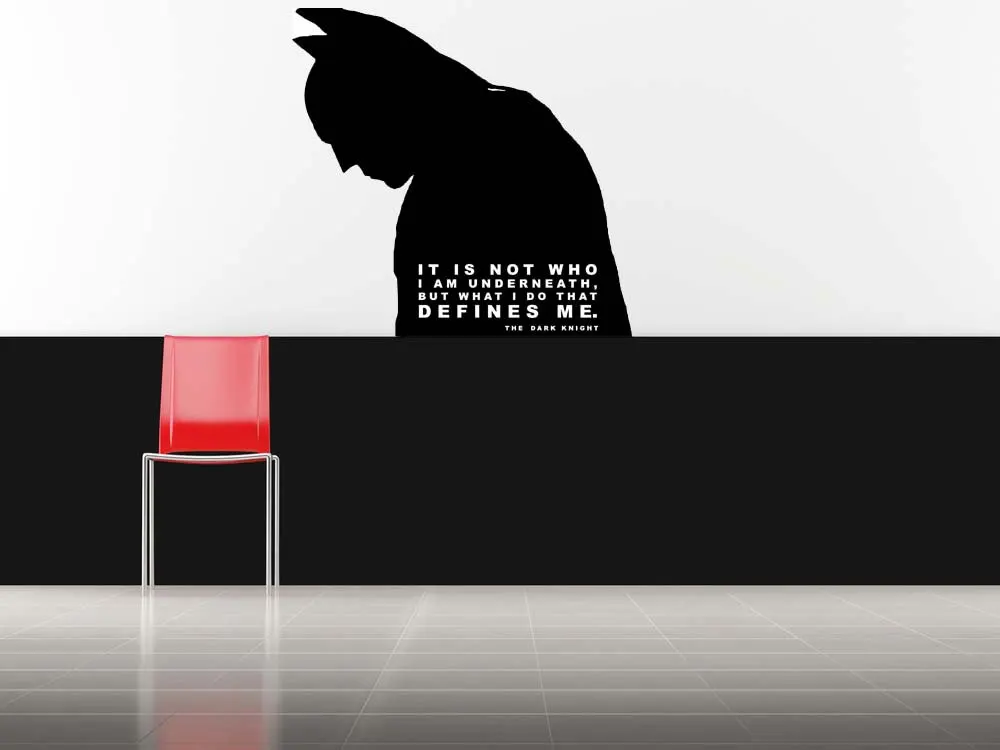 cheap Superhero Boys Wall Decal Bat Symbol Quote Art Mural Kids Nursery Wall Stickers Dark Knight Home Removable Interior Decor SYY366