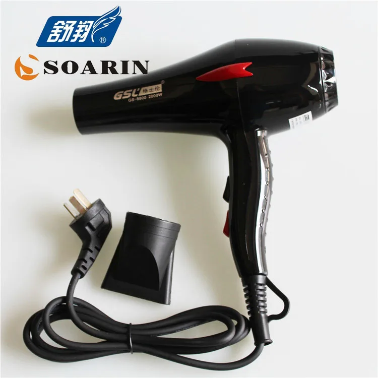 SOARIN Парикмахерская Профессиональный Мощный черные волосы сушилка, оборудование для парикмахерских салонов Профессиональный фен дома горячей/холодного воздуха