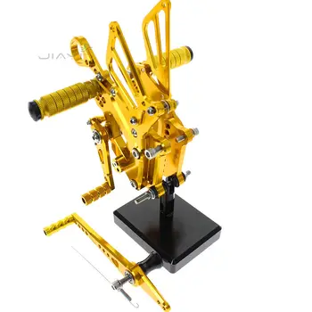 

CNC Billet Motorcycle Adjustable Rearset Foot Pegs Pedals Rest Rear set Racing For BMW S1000RR S1000 RR 2015-2017 2016 Gold