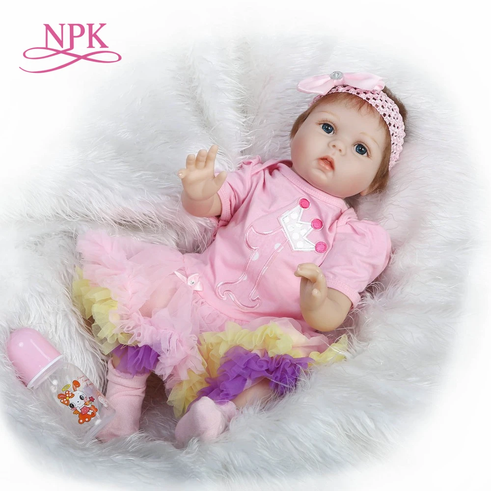 NPK 2018 Новое поступление 22 дюйма 55 см Силиконовая Кукла Reborn виниловая кукла Bebes
