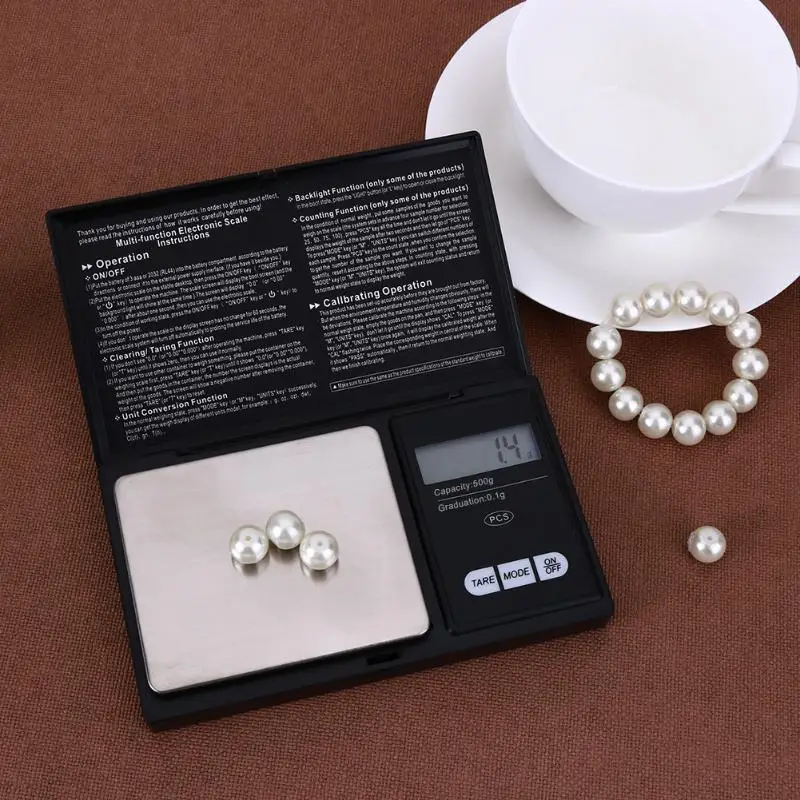 

LED Scale 300g x 0.01g 500g x 0.1g LED Luminous Pocket Electronic Scale High Precision Jewelry Gold Gram Weight Scale Balance