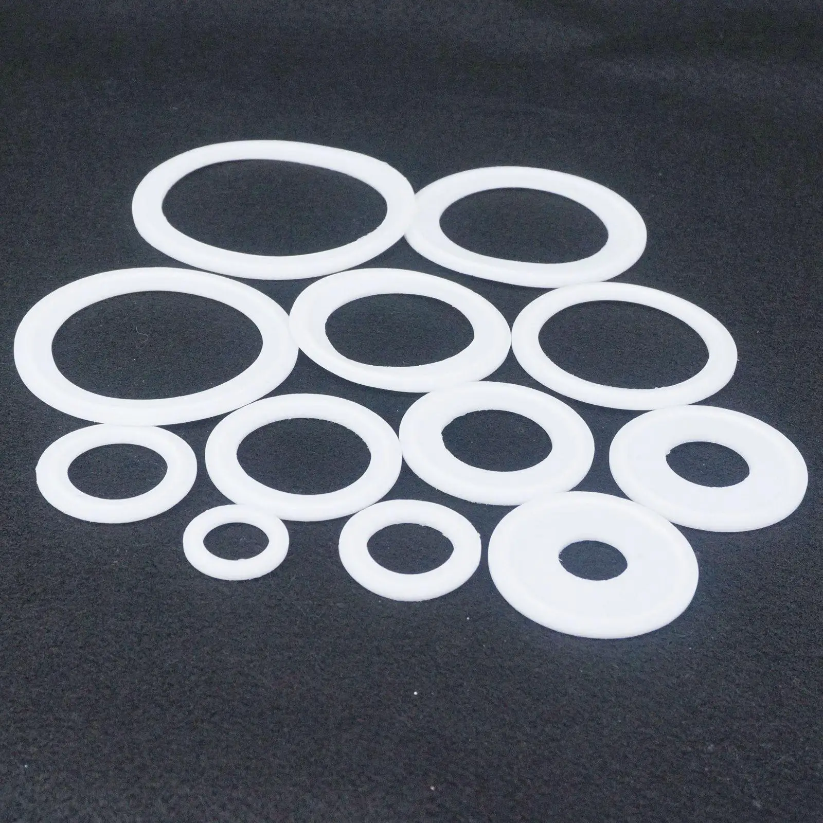 

LOT 2 Sizes Gasket I/D x Fits Ferrule O/D Sanitary Tri Clamp Ferrule PTFE Teflon Sealing Gasket Ring Washer