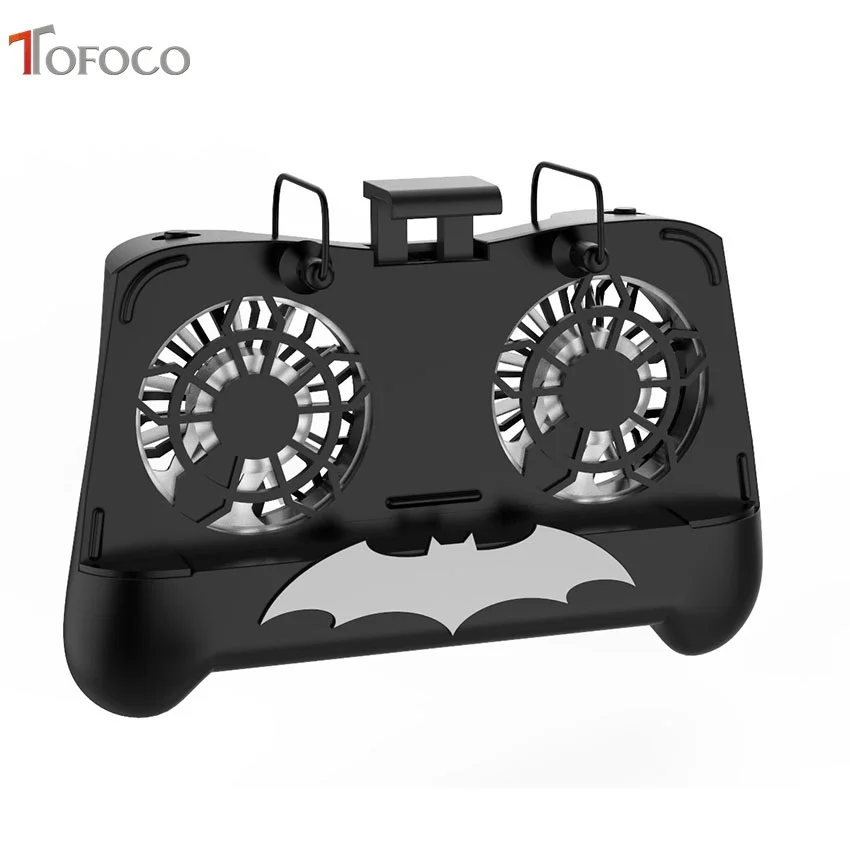 For PUBG Mobile Phone Game Pad Joystick Gamepad Trigger Shooter Controller 2 Coolers Power Bank For Android IOS