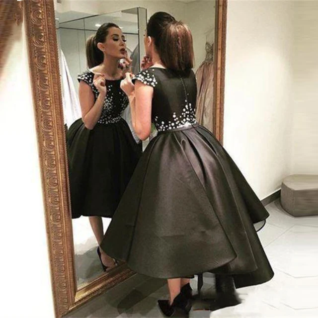 2018 Black Prom Dresses with Sleeves