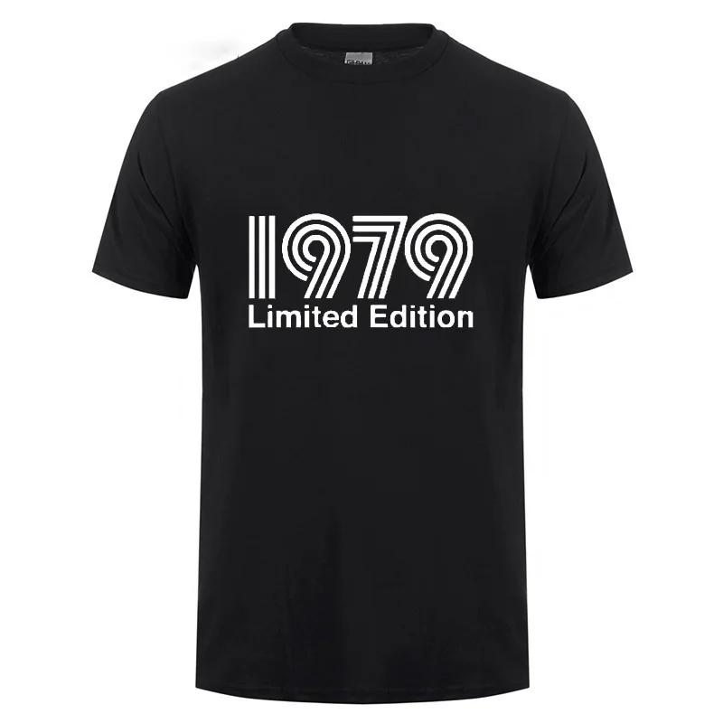 

Cool 1979 Limited Edition Present T Shirt Funny 40th Birthday Gift For Husband Man Short Sleeve Round Neck Cotton Casual T-Shirt
