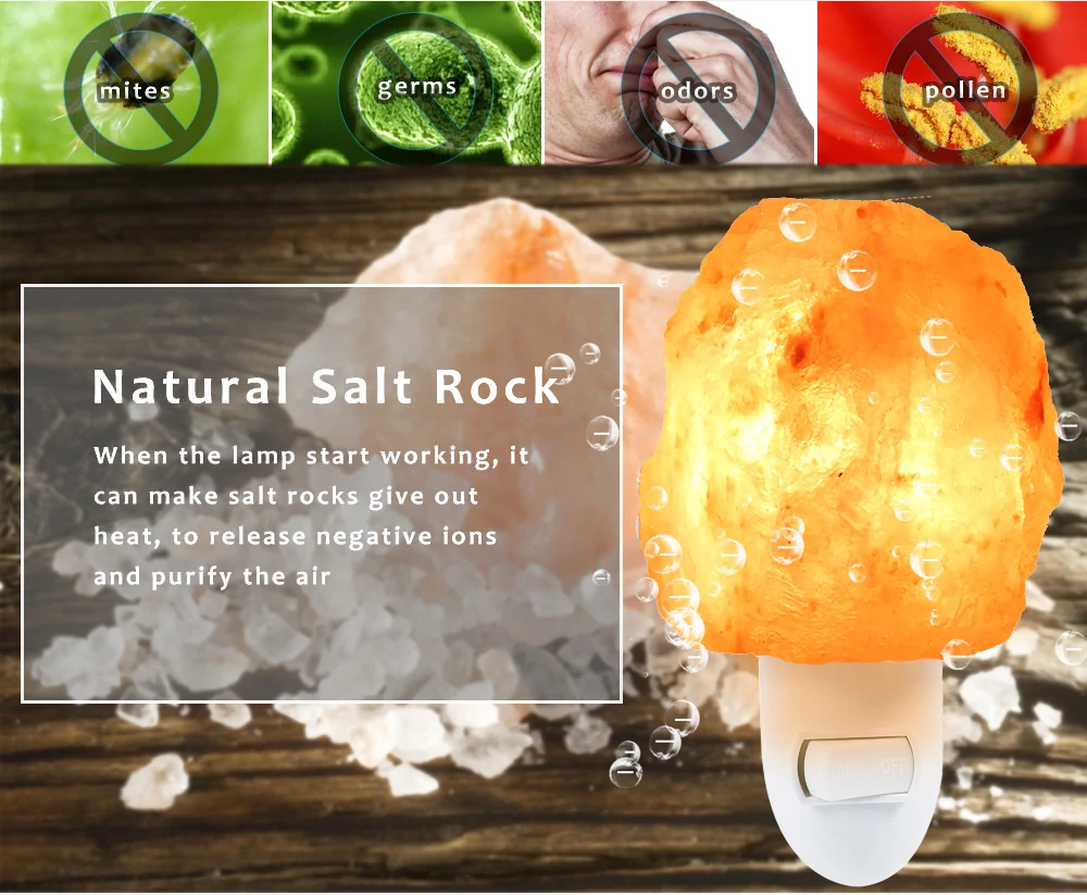 E14 естественную форму каменная соль ночник, выгравированный вручную, с украшением в виде кристаллов настенный светильник 360 градусов вращающийся ночник