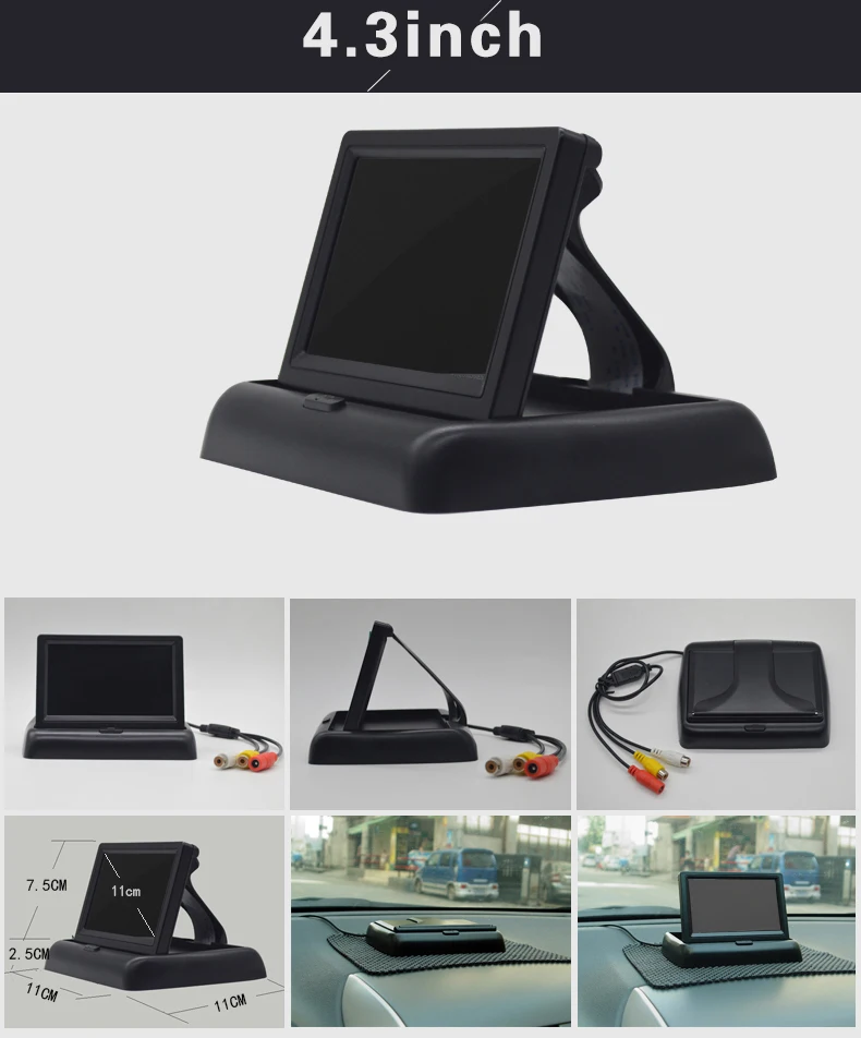 Автомобильный парковочный зеркальный монитор заднего вида 2 видео входа для камеры заднего вида Система помощи при парковке цифровой цветной TFT 800*480 lcd