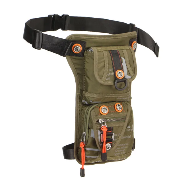 Men Drop Leg Bag Messenger Shoulder Bags Waterproof Nylon Tactical Fanny Pack Waist Thigh Belt