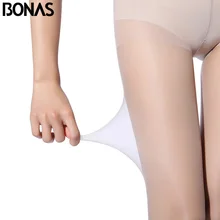 BONAS 3 adet/grup 15D kadınlar şeffaf tayt yaz düz renk külotlu moda seksi naylon Polyester tayt çorap kadın