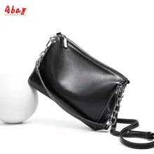 Abay новая летняя женская простая сумка из воловьей кожи с диагональным плечом портативная большая емкость из натуральной кожи Маленькая квадратная сумка