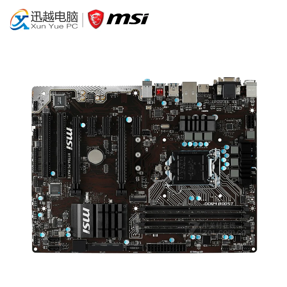 

MSI H170A PC MATE Desktop Motherboard H170 Socket LGA 1151 i3 i5 i7 DDR4 64G SATA3 USB3.0 ATX