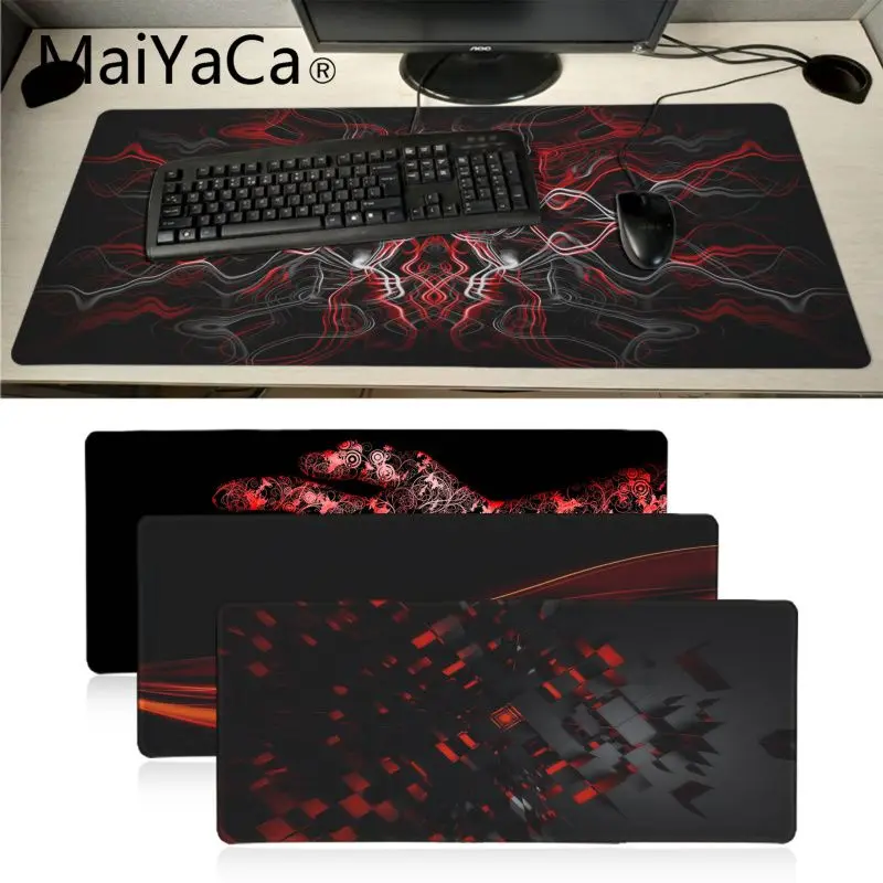 

Maiyaca Abstract Red 3D Pattern2 gamer play mats Mousepad gaming mouse pad xl Speed Mouse mat30x70cm Laptop PC notebook desk pad