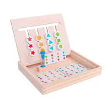 Дошкольное деревянный Монтессори игрушки четыре цвета игра цвет соответствия Раннее Обучение учебные пособия игрушки для детей подарок