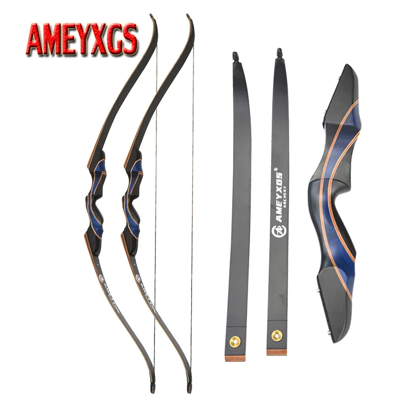 

1set 56inch Archery Takedown Recurve Bow 20-50lbs American Hunting Bow Right Hand Bows Shooting Training Traditional Longbow