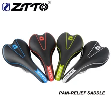 ZTTO MTB Pain-Relief CR-MO Rail Synthetic Leather Comfort Saddle Mountain Bike Road Bicycle Seat Mat 4 Colors Bicycle Parts
