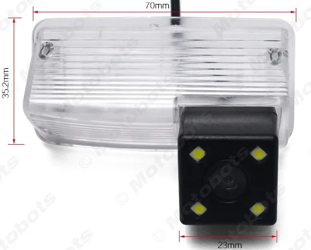 Winnida HD камера заднего вида со светодиодный светильник для Toyota Corolla E120/E130/eiz(10~ 12)/Vios(03~ 08) камера парковки заднего хода