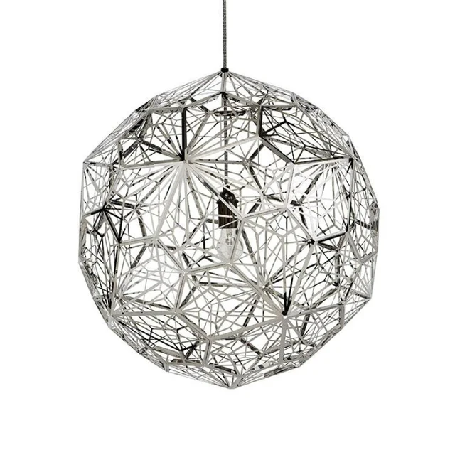 45cm Modern Silver Etch Web Pendant Lights Stainless Steel Lampshade 45cm Modern Silver Etch Web Pendant Lights Stainless Steel Lampshade Home Lighting Kitchen Lamp Fixtures 220v
