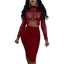 summer large size women's sequin dress two-piece two-sided can wear sexy nightclub dress lace openwork dress openwork plus size lace dress