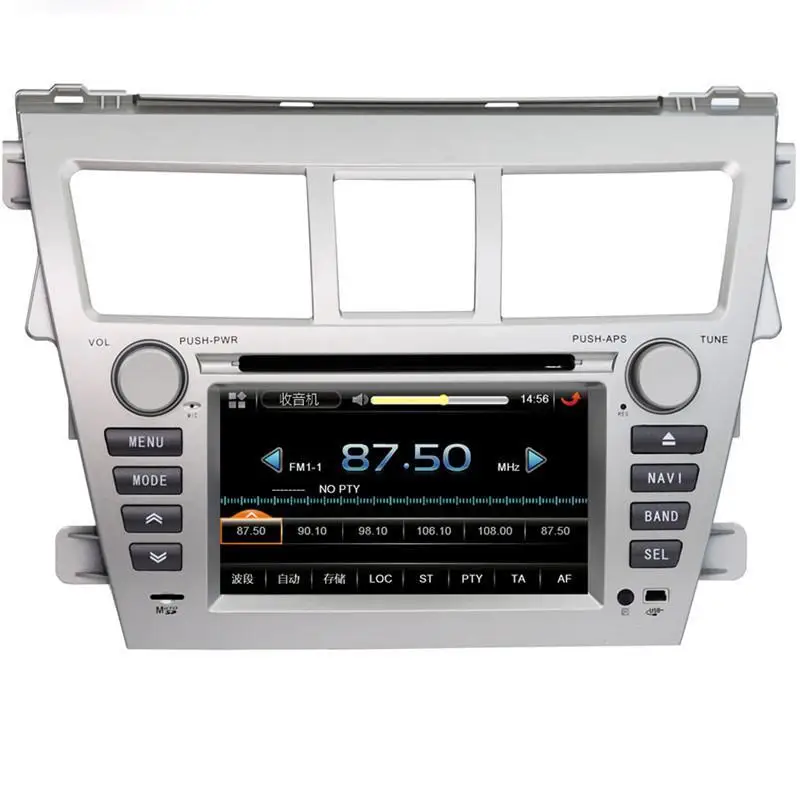 Top 7" Car DVD player with GPS(opt),USB/SD,AUX,BT/TV,car multimedia audio Radio stereo for TOYOTA VIOS 2007 2008 2009 2010 2011 2012 3