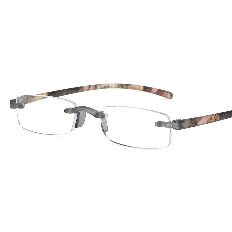TR90 ультралегкие мужские очки для чтения, 1 без оправы, прозрачные линзы для женщин, гибкий компьютерный считыватель+ 1,0+ 1,5+ 2,0+ 2,5+ 3,0+ 3,5+ 4,0 - Цвет оправы: Gray Floral