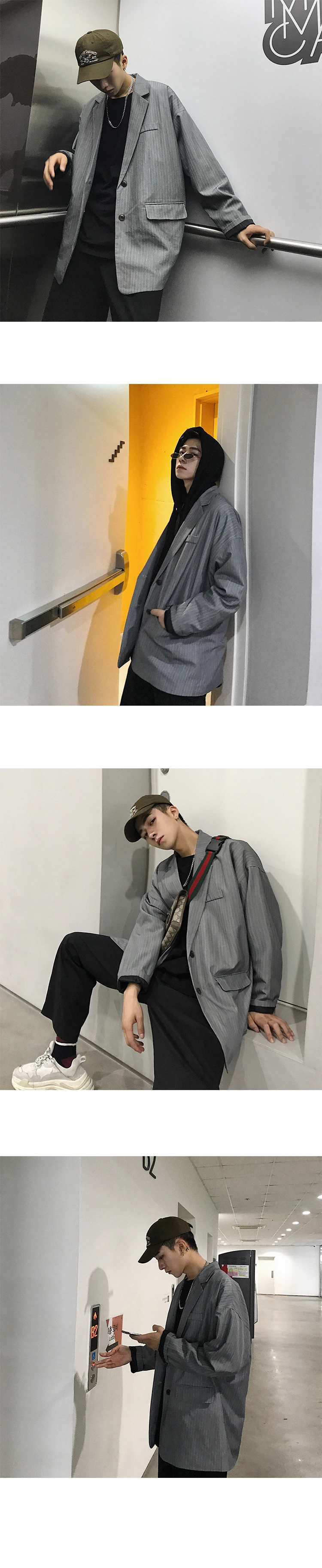 Новинка весны мужской пиджак в повседневном стиле хлопок корейский свободные высокое качество роскошные блейзер Мужской Мода 2019 г