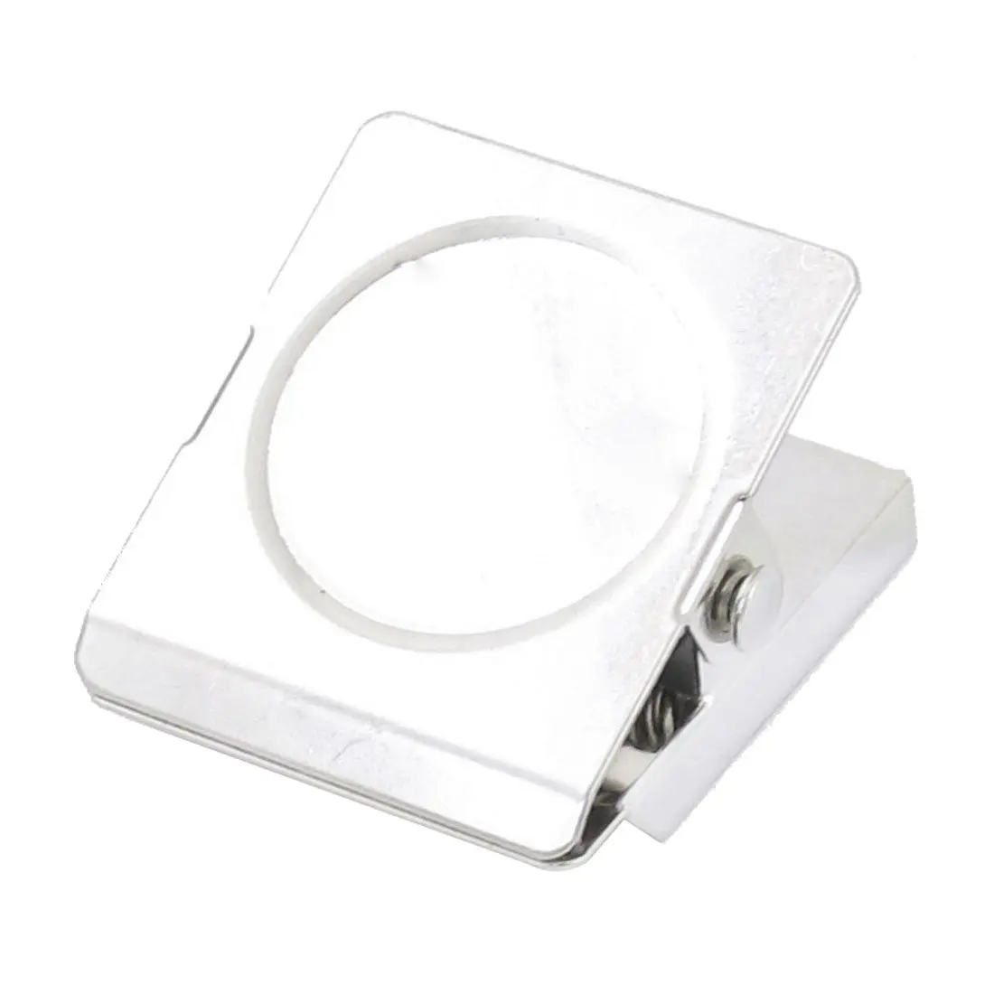 

Silver Tone Spring Loaded Memo Ticket Magnetic Fridge Wall Clip