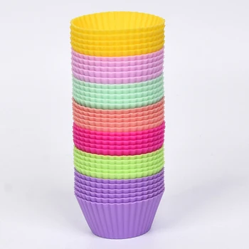 

1000pcs/lot 7cm 8G Silicone Soft Round Cake Muffin Chocolate Cupcake Liner Baking Cup Mold