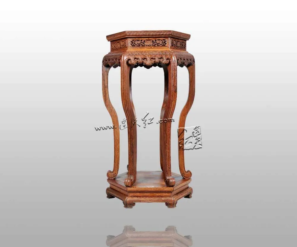 Chinese Ming&Qing Classical Home Furniture Patterns Flower Stand Burner table Burma Rosewood Arts&Crafts House Washstand Luxury