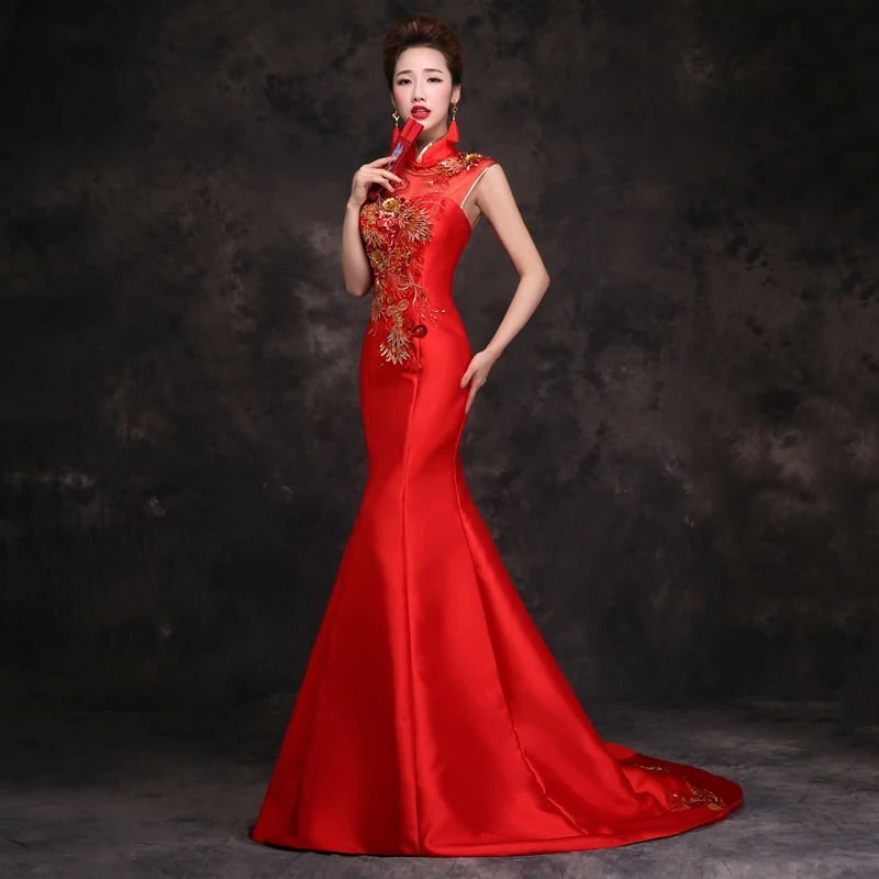red oriental dress