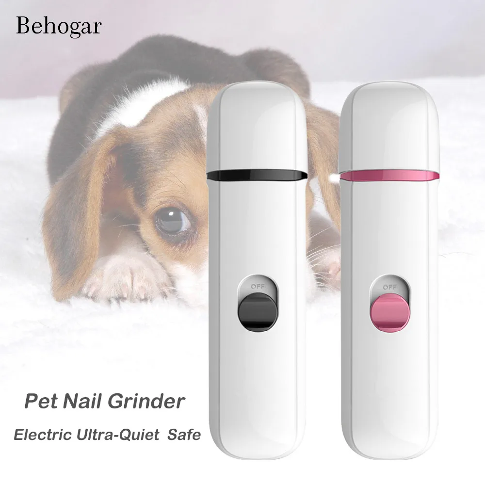 Behogar Electric Pet Nail Grinder Auto Ultra Quiet Pet Dog Cat Nail