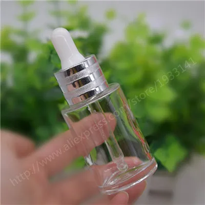 Flacon compte-gouttes d'huile essentielle en verre vert vide 30ML 1oz,  emballage cosmétique, pompe à sérum rechargeable, Lotion, vaporisateur -  AliExpress