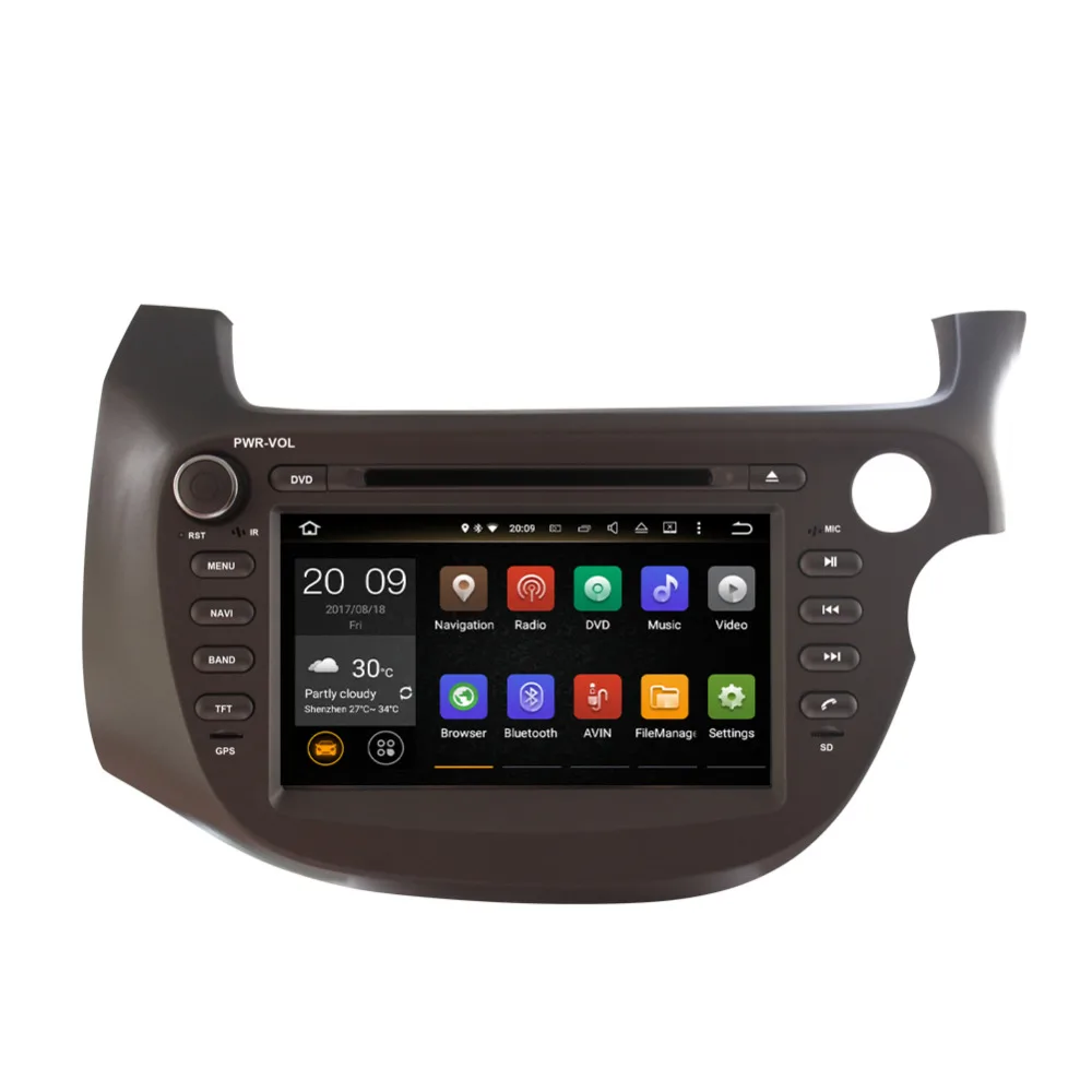 2 Din 4 Гб ОЗУ Android 8 0 Восьмиядерный Авто Радио стерео для Honda Fit/Jazz Right Hand Driving 2007 2013 GPS